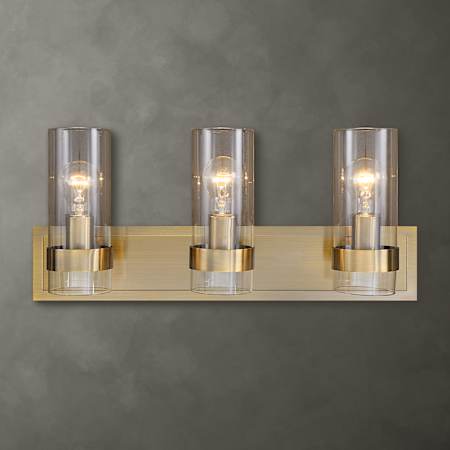 Uttermost Cardiff 3 Light 11" Tall Wall Sconce Brass