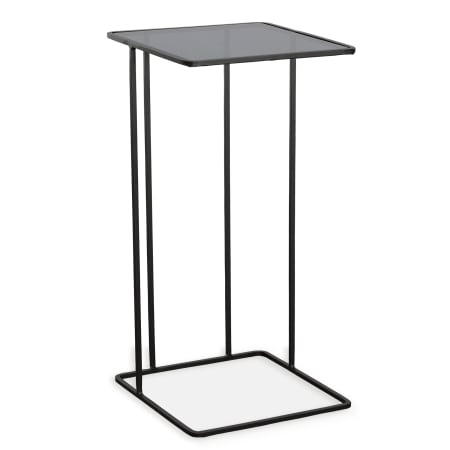 Uttermost Cadmus 12" Wide Glass Top and Iron Accent Table Black