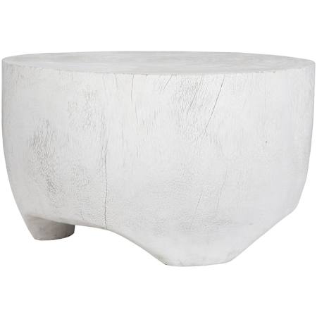 Uttermost Elevate 24" Diameter Wood Table Matte White