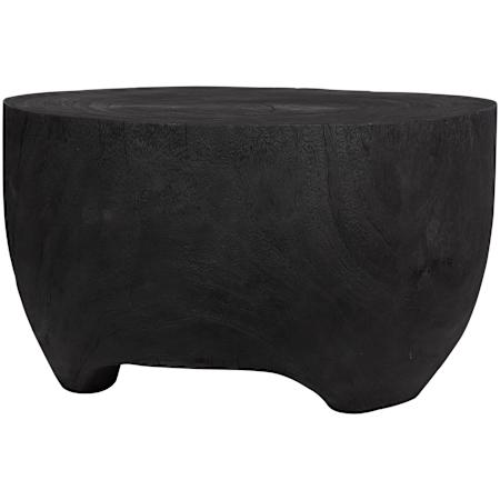 Uttermost Elevate 24" Diameter Wood Table Black