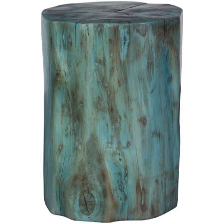 Uttermost Habitat 16" Wide Wood Accent Table Blue-Green