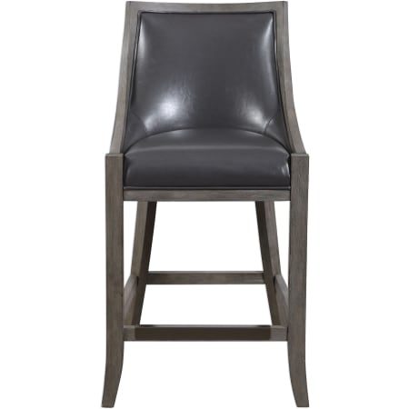 Uttermost Elowen 20" Wide Wood Framed Counter Stool Lead Gray