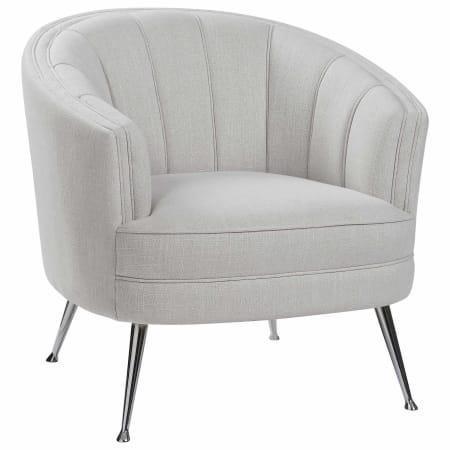 Uttermost Janie 33" Wide Upholstered Arm Chair with Iron Legs Cream