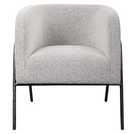 Uttermost Jacobsen 27" Wide Iron Framed Arm Chair Black Iron / Gray