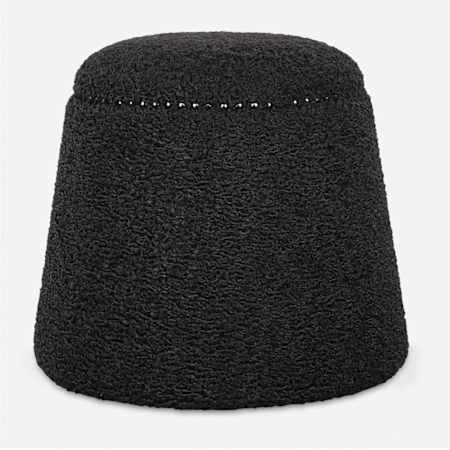 Uttermost Gumdrop 18 Inch Wide Pouf Black