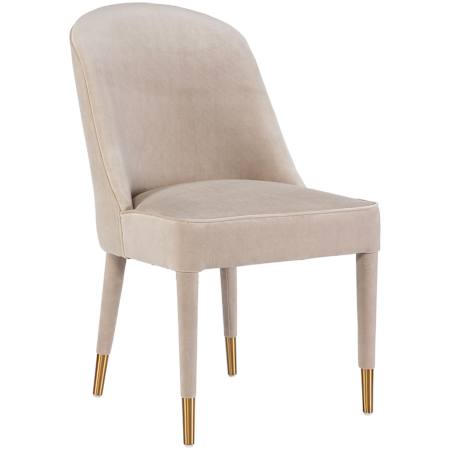 Uttermost Brie 22" Wide Stainless Steel Framed Polyester Accent Chair Brushed Brass / Champagne
