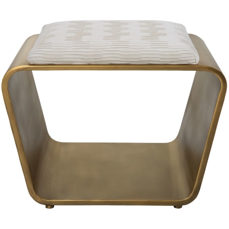 Uttermost Hoop 24"W Urban Modern Small Bench Accent Vanity Seat Off White / Gold