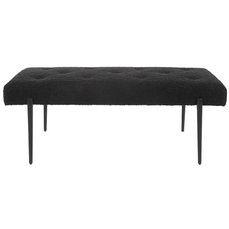 Uttermost Olivier 50" Wide Stainless Steel Frame Fabric Bench Black