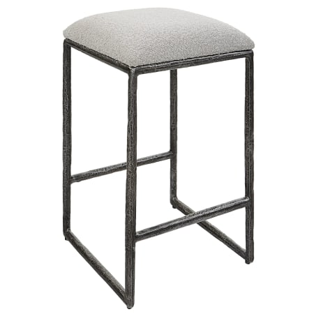 Uttermost Brisbane 15" Wide Framed Vanity Stool Charcoal