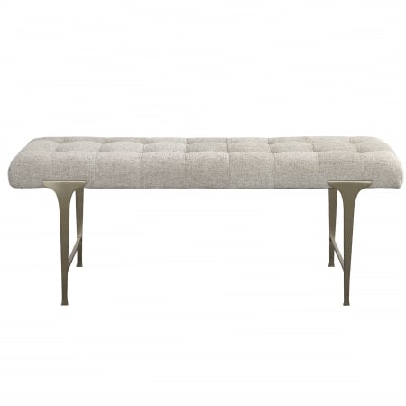 Uttermost Imperial 48" Wide Bench Gold / Gray