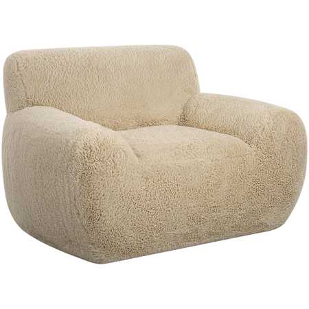 Uttermost Abide 50" Wide Wood Framed Polyester Accent Chair Caramel