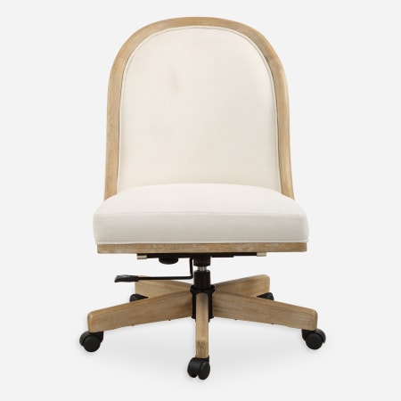 Uttermost Lithe 23" Wide Wood Framed Nylon, Polyester Swivel Office Chair Light Oak