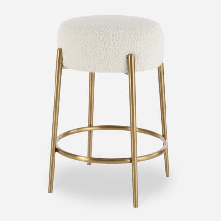 Uttermost Arles 20" Wide Stainless Steel Framed Polyester Counter Stool Brass
