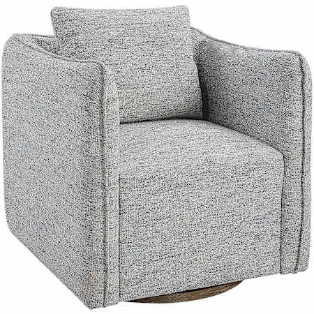 Uttermost Corben 30" Wide Hardwood Framed Polyester Accent Chair Blue / White