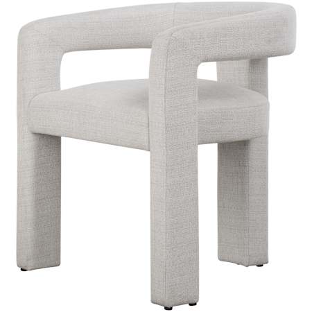 Uttermost Perspective 25" Wide Plywood Framed Polyester Accent Chair White