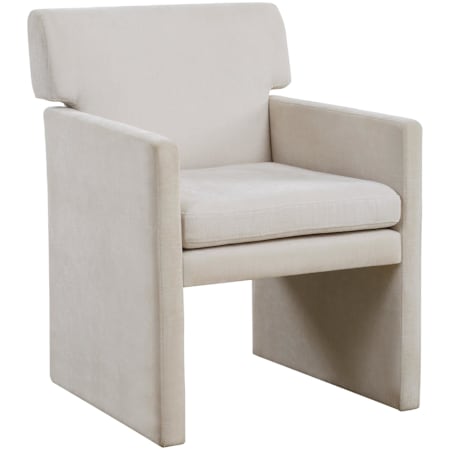 Uttermost Colette 24" Wide Hardwood Framed Polyester Accent Chair Ivory