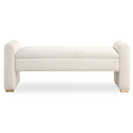 Uttermost Caliste 56" Wide Polyester Bench Ivory