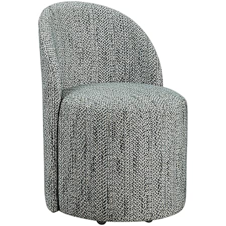 Uttermost Roll With It 22" Wide Plywood Framed Polyester Accent Chair White / Teal