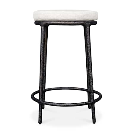 Uttermost Thayer 19" Wide Acrylic Counter Stool Java / Oyster White