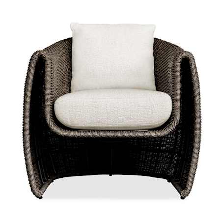 Uttermost Tropic 31" Wide Wicker Framed Acrylic Lounge Chair Wicker / Oyster White