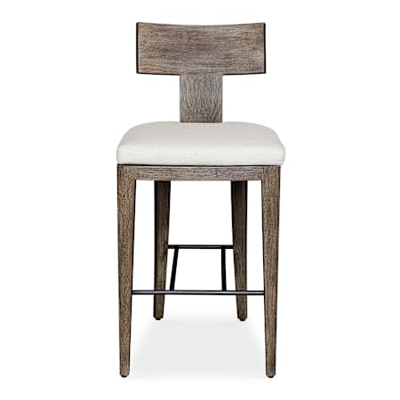 Uttermost Cellini 20" Wide Acrylic Bar Stool Weathered Gray