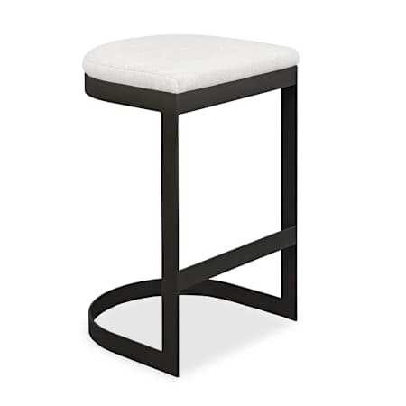 Uttermost Maude 17" Wide Olefin Bar Stool Java Black / Taupe Gray