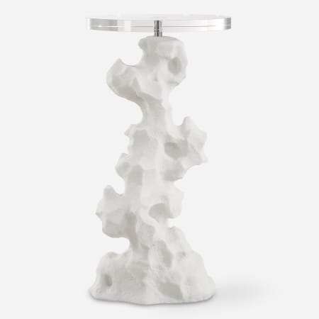 Uttermost Remnant 13" Wide Crystal Top Stone Accent Table White