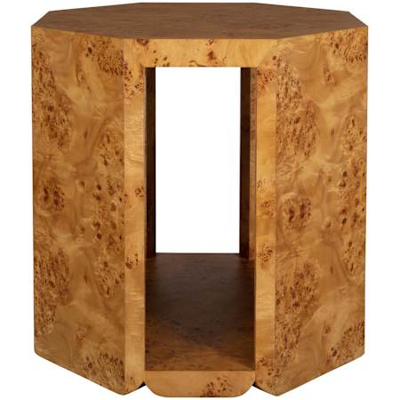 Uttermost Indus 26" Wide Acacia and MDF Accent Table Burl