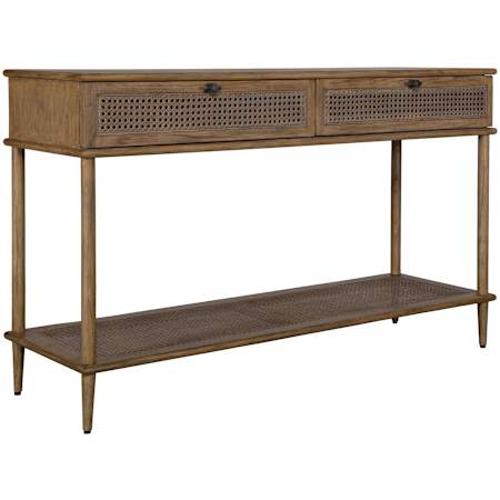 Uttermost Coast 52" Wide Wood Table Gunmetal / Oak