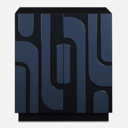 Uttermost Valeria 30" Wide MDF Accent Cabinet with Two Shelves Blue