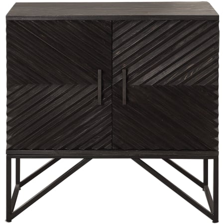Uttermost Zadie 36-3/16" Wide Iron and Fir Wood Accent Cabinet Ebony