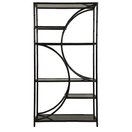Uttermost Hinton 40" Wide 5 Shelf Iron Etagere Matte Black / Gray
