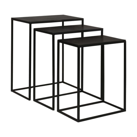 Uttermost Coreene Three Piece Iron Nesting Table Set with Aluminum Tops Plated Antiqued Bronze