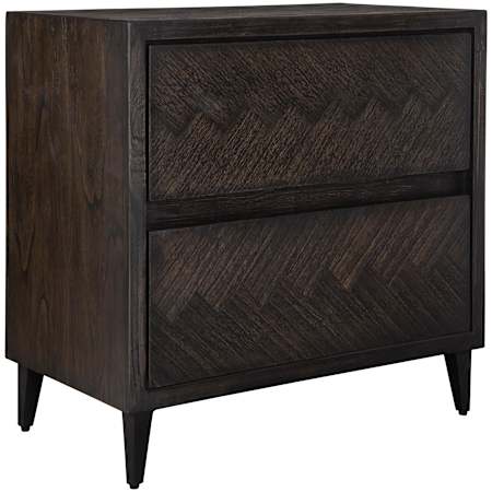 Uttermost Abba 30" Wide 2 Drawer Wood Cabinet Walnut