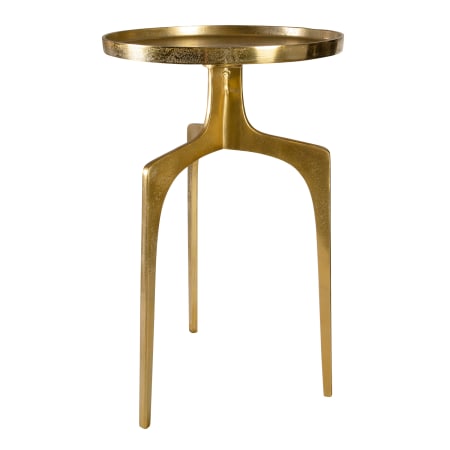 Uttermost Kenna 16" Diameter Aluminum Tray Table Soft Gold