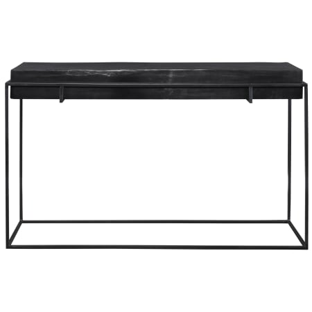 Uttermost Telone 15" Wide Aluminum Top Iron Console Table Oxidized Black