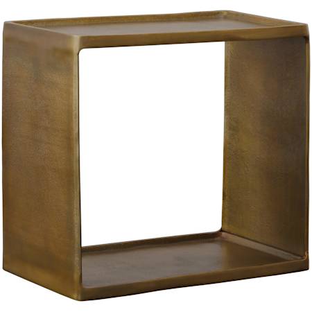 Uttermost Derwent 20" Wide Aluminum Accent Table Antique Brass