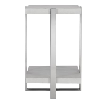 Uttermost Arnaut 16" Wide Steel Side Table with Faux Shagreen Stingray Overlay Milk White