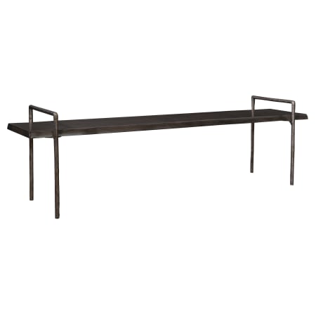 Uttermost Chandos 76" Wide Iron Framed Lodge Style Bench Dark Gray