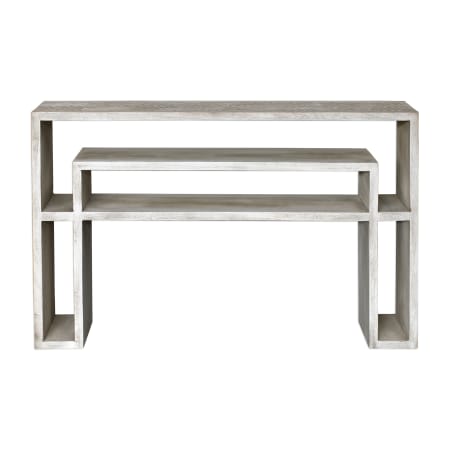 Uttermost Genara 48 Inch Wide Mahogany Console Table with Multi Level Display by Billy Moon Warm Oatmeal