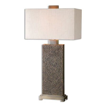 Uttermost Canfield 1 Light Table Lamp Blackened Brown with Coffee Bronze