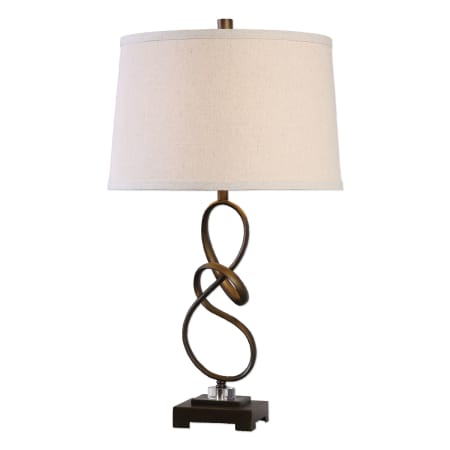 Uttermost Tenley 1 Light 27.25 Inch Tall Table Lamp with Fabric Shade Crystal Accents