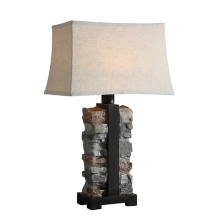 Uttermost Kodiak Single Light 28-1/2" Tall Buffet Table Lamp by Carolyn Kinder Concrete