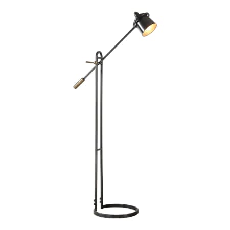 Uttermost Chisum 1 Light 63.75 Inch Tall Floor Lamp with Metal Shade Brass