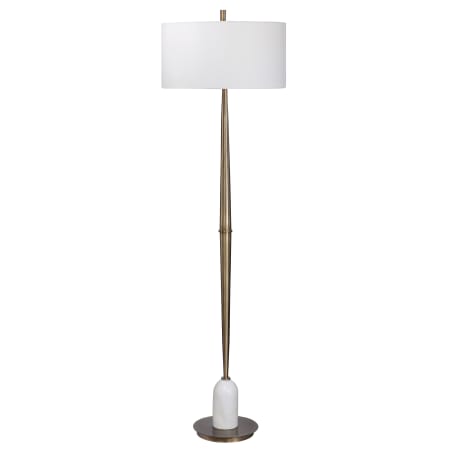 Uttermost Minette 71" Tall Floor Lamp with Marble Accents Brass