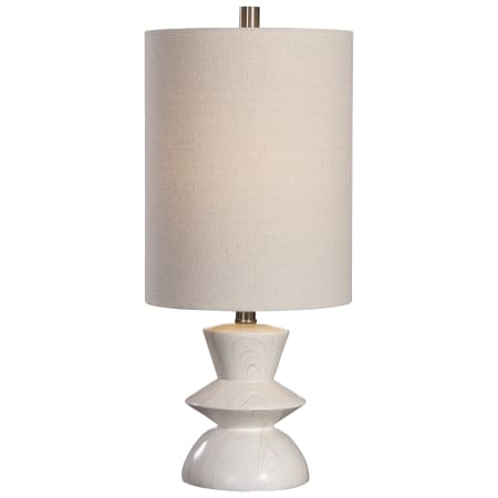 Uttermost Stevens 24" Height Vase Table Lamps Bleached Wood / Nickel