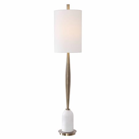 Uttermost Minette 40" Tall Buffet Table Lamp Plated Antique Brass / Polished White