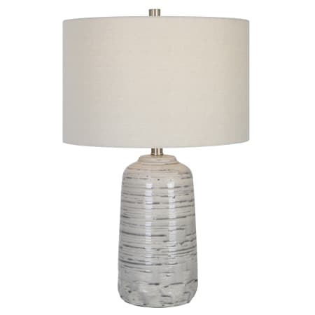 Uttermost Cyclone 25" Tall Vase Table Lamp - Gray / Ivory Stripe Gray / Ivory Stripe