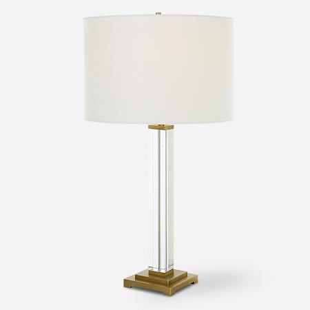 Uttermost Crystal Column 28" Tall Buffet Table Lamp Multi-Colored