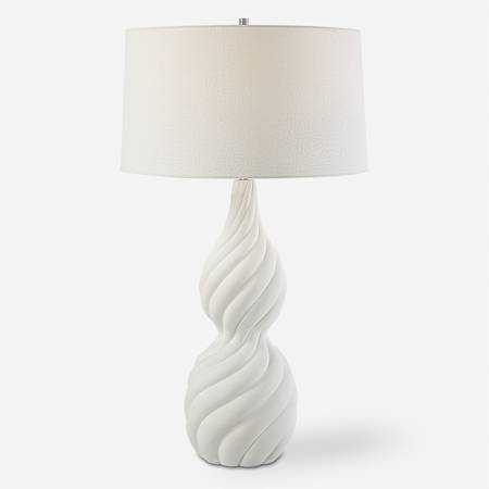 Uttermost Twisted Swirl 32" Tall Buffet Table Lamp White